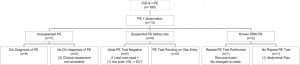 Figure. Overview of patients with PE in the observation unit