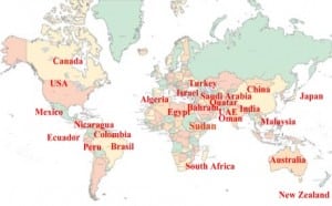 Figure 4. Distribution of European Master in Disaster Medicine students across the globe.