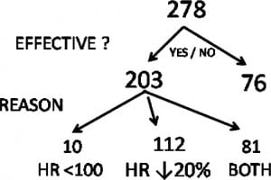 Figure 3. Efficacy of diltiazem. HR, heart rate.